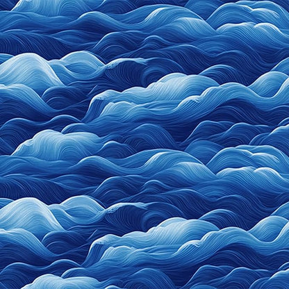 HOMETITUTE Wave Pattern Wallpaper Peel and Stick Ocean Blue Contact Paper Wall - Image 9
