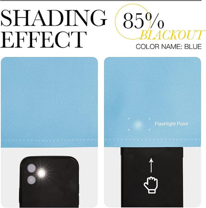 NICETOWN Blue Blackout Curtains 84 inch Length 2 Panels, Grommet Thermal - Image 7