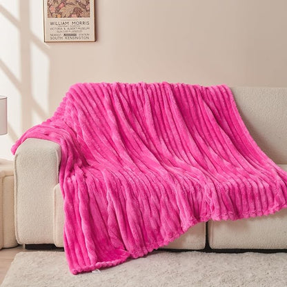 NEWCOSPLAY Fleece Ribbed Cozy Twin Blanket - Image 8