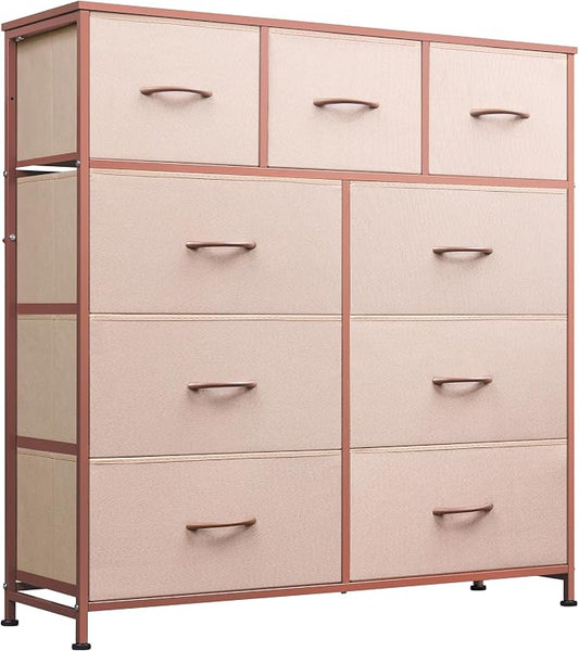 WLIVE 9-Drawer Dresser, Fabric Storage Tower by WLIVE