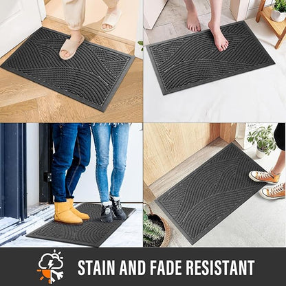 Sturdy Front Door Mat, Absorbent Muddy Dirt Resist Welcome Door Mats Outdoor - Image 5