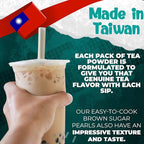 Fusion Select 5 Pack Authentic Tea Flavors Sakura, Lavender, Rose, Thai, Original Milk Tea Kit - Extra Rich Flavor Bubble Drinks, Tapioca Pearls, Straws - Complete Boba Kit