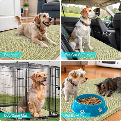OLANLY Dog Door Mat for Muddy Paws 40x24, Super Absorbent Chenille Mud Mat | - Image 7
