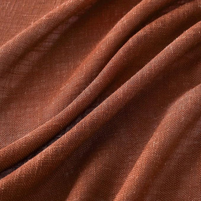 MIULEE Burnt Orange Fall Linen Curtains 37x72 Inch 2 Panels - Image 4