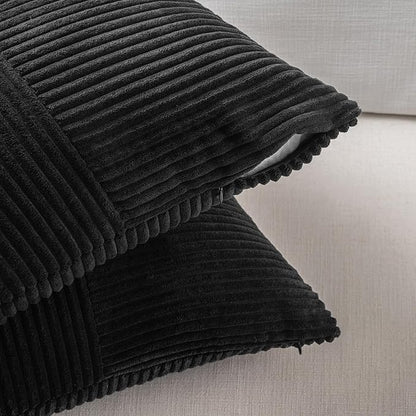 Fancy Homi 2 Packs Black Long Lumbar Decorative Throw Pillow Covers 16x24 Inch - Image 4