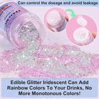 Edible Glitter - 3 Colors Luster Dust Edible, Food Grade Iridescent Glitter for Drinks, Christmas Shimmering Glitter for Cake Decorations, Cocktails, Fondant, Party, Jello - 5g