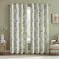 Sage Green Boho Floral 100% Blackout Curtains 90 Inch 2 Panels | Farmhouse by Unknown
