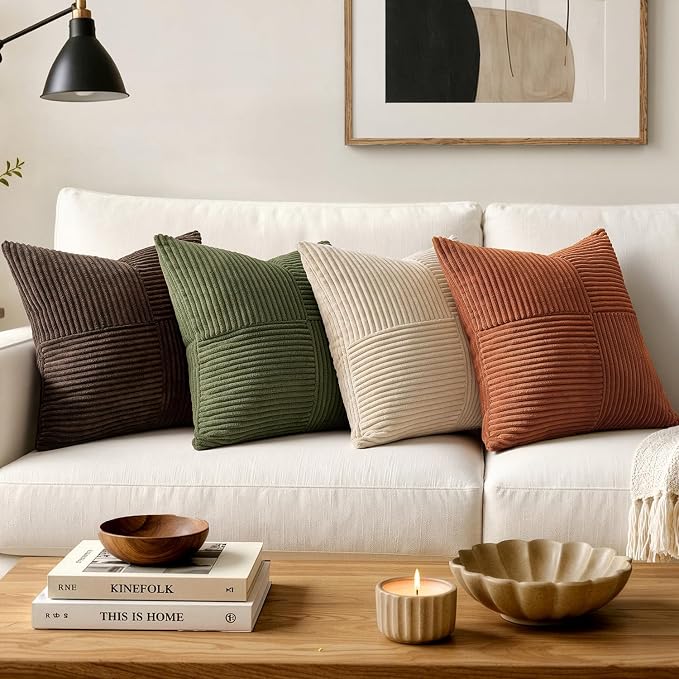 MIULEE Olive Green Decorative Throw Pillow Covers - Image 4
