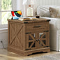 RALGEND Walnut Farmhouse End Table by RALGEND