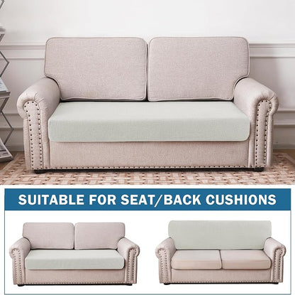 Water Repellent Couch Cushion Cover Loveseat Cover, Stretch Sectional Sofa Seat - Image 2