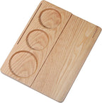 Normcore Tamping Mat - Natural OAK Espresso Tamping Station - Coffee Tamper Holder Mat Portafilter Mat For Baristas - Patent Pending - Solid American White OAK Wood