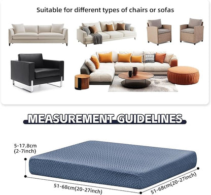 8Pcs Patio Cushion Covers, Outdoor Stretch Cushion Covers, Washable | Stretch - Image 2