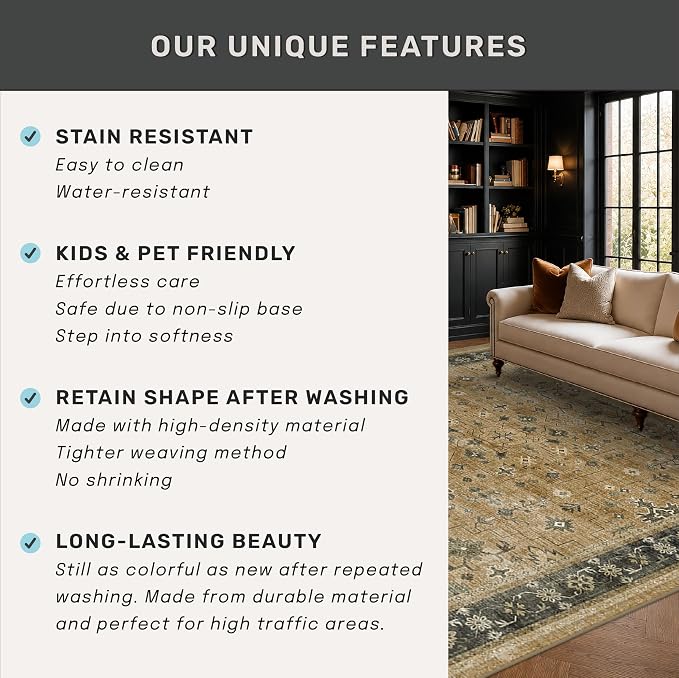 Natural Taupe 2x8 Runner Rug for Hallway, Long Runner Rug for Kitchen, Entryway - Image 7