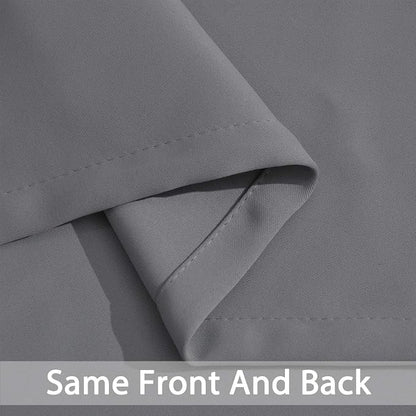 Yakamok Grey Room Darkening Curtains 52x84 inch Gray Grommet-Living Room | 2 - Image 7