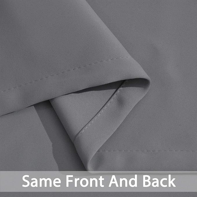 Yakamok Grey Room Darkening Curtains 96 inch Gray Sliding Door Drapes | 1 - Image 5