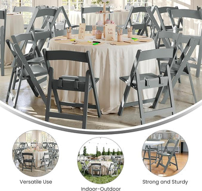 Flash Furniture Hercules Set of 2 Kids Gray Resin Folding Chairs - Image 6