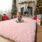 Amdrebio Pink Fluffy Plush Rug 5x7 by Amdrebio