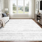 8x10 Washable Area Rugs for Living Room, Dining Room- Morocco Gray | Boho Ultra by Srugn