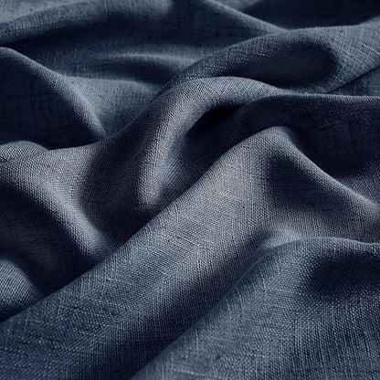 MIULEE Navy Blue Linen Curtains 52x96 Inch Length 2 Panels - Image 4