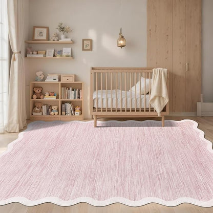 GarveeHome Scalloped Living Room Rug 5x7 Area Rug Washable - Image 2