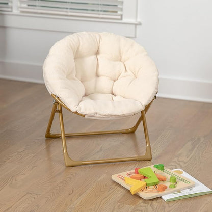 Flash Furniture Gwen Kids Cozy Mini Folding Saucer Chair - Image 2