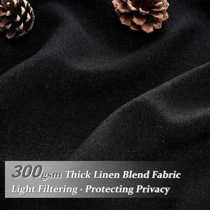 Modern Pinch Pleated Black Curtains - Image 3