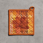 Maison d' Hermine 100% Cotton Oven Mitt & Pot Holder Set (7.5"x13" & 8"x8") Heat Resistant BBQ Cooking Gloves with Loop, Baking, Grilling, Kitchen, Handling Hot Pans (Thanksgiving Tartan)