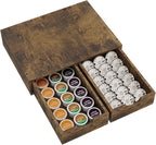 Simple Trending K Cup Organizer Coffee Pod Holder, Wooden K Pod Storage Drawer, Coffee Maker Machine Stand, 30 Pods Capacity