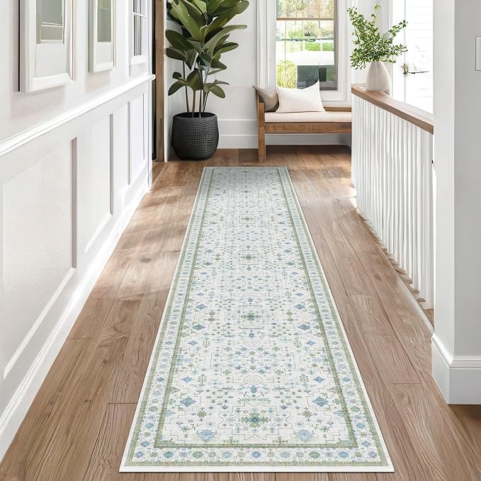 Oushak Wide Hallway Runner Rug 2'6"x10' by HazoHaus
