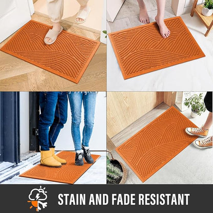 Sturdy Front Door Mat, Absorbent Muddy Dirt Resist Welcome Door Mats Outdoor - Image 4