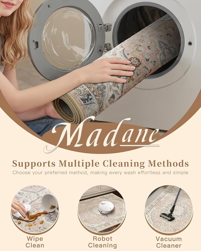 Madane Washable Runner Rugs 2x12 Long - Image 9
