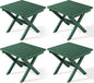 SERWALL Folding Outdoor Side Table Set of 4, Small Adirondack Side Table by SERWALL