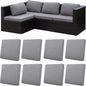 8Pcs Patio Cushion Covers, Outdoor Stretch Cushion Covers, Washable | Stretch by Unknown