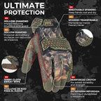 HANDLANDY Work Gloves for Men & Women, Utility Mechanic Working Gloves Touch Screen, Flexible Yard Work Gloves