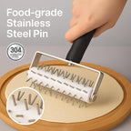 Pizza Dough Docker Roller Stainless Steel, Pin Puncher Dough Hole Maker, Docking Tool for Pizza Pie Cookie Pastry Bread