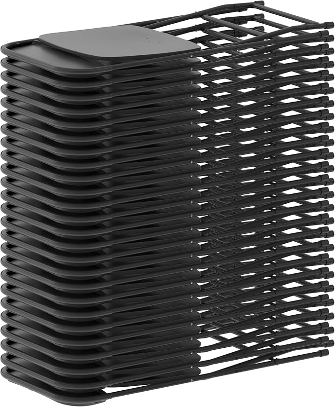 Flash Furniture Hercules Set of 10 Indoor/Outdoor Heavy-Duty Plastic Folding - Image 17