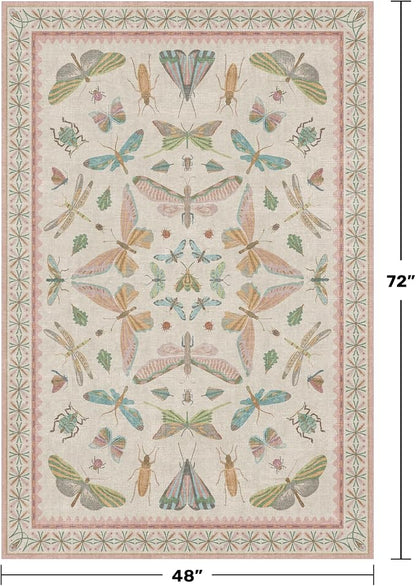 Neutral Girl Nursery Rug 4x6 - Image 2