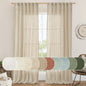 Semi Sheer Linen Curtains 96 inches Long 2 Panels Set, 52 x 96 Inch | Light by LAMIT