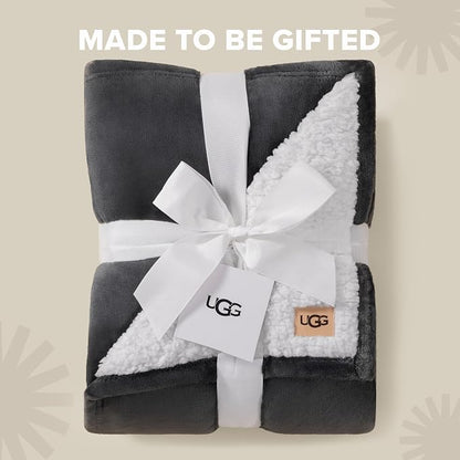 UGG Nita Twin Blanket, Reversible Plush Fleece, UGG Fluff Plush Face, Smooth - Image 3
