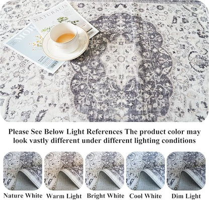 Hallway 2x6 Washable Runner Rug: Oriental Stain Resistant Kitchen Entryway Rugs - Image 3