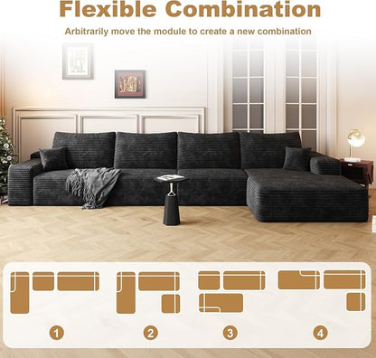 136" Sectional Couches for Living Room Cloud Couch Sofa - Image 5
