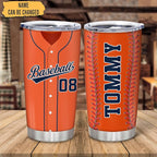 Hyturtle Personalized Baseball Tumbler Baseball Players Design Stainless Steel Double Walled Vacuum Insulated Tumblers 20oz30oz Coffee Travel Mug Cup Christmas Gift For Men Boys Friends Dad Sports Fan