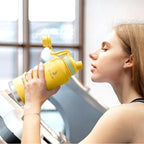 IDEUS Insulated Stainless Steel Water Bottle with 2 Leak-Proof Lids, Thermal Water Flask for Hiking Biking, 32oz, Bright Yellow