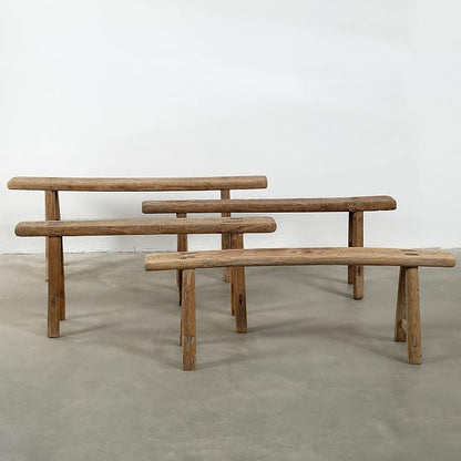 Artissance Handmade Wooden Entryway Bench, Vintage Noodle Bench - Image 7