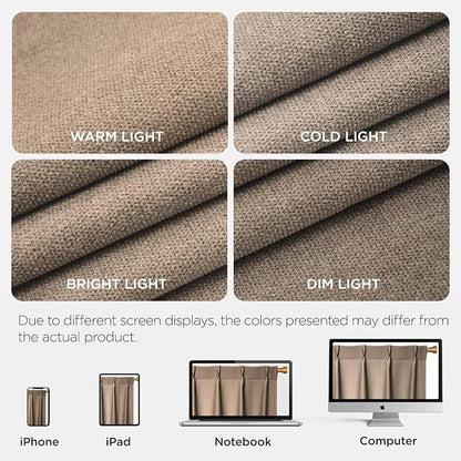 Joydeco Thick Linen Pinch Pleated Curtains 96 Inch Long 2 Panel Set - Image 6