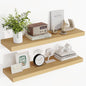 Acovy 36 Inch Floating Shelves, 3D Textured Wood Grain, Wooden Shelves by Acovy