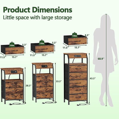 Furnulem 5 Drawers Dresser - Image 9
