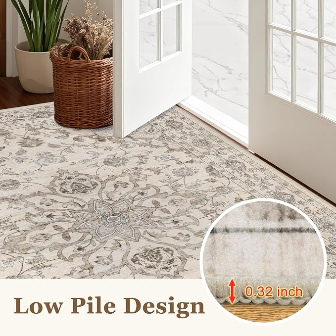4x6 Area Rugs Living Room: Washable Rug - Image 8