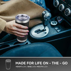 20 oz Tumbler Stainless Steel Tumblers Bulk with Lid Double Wall Insulated Coffee Tumbler Cups for Hot & Cold Drinks Powder Coated Travel Coffee Tumbler Mug Metal (Black, 1 pack)