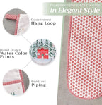 Maison d' Hermine Double Oven Mitts 100% Cotton 7"x35" Double Oven Mitt Heat Resistant BBQ Cooking Gloves with Loop, Baking, Grilling, Home, Kitchen, Handling Hot Pans (Rural Christmas)
